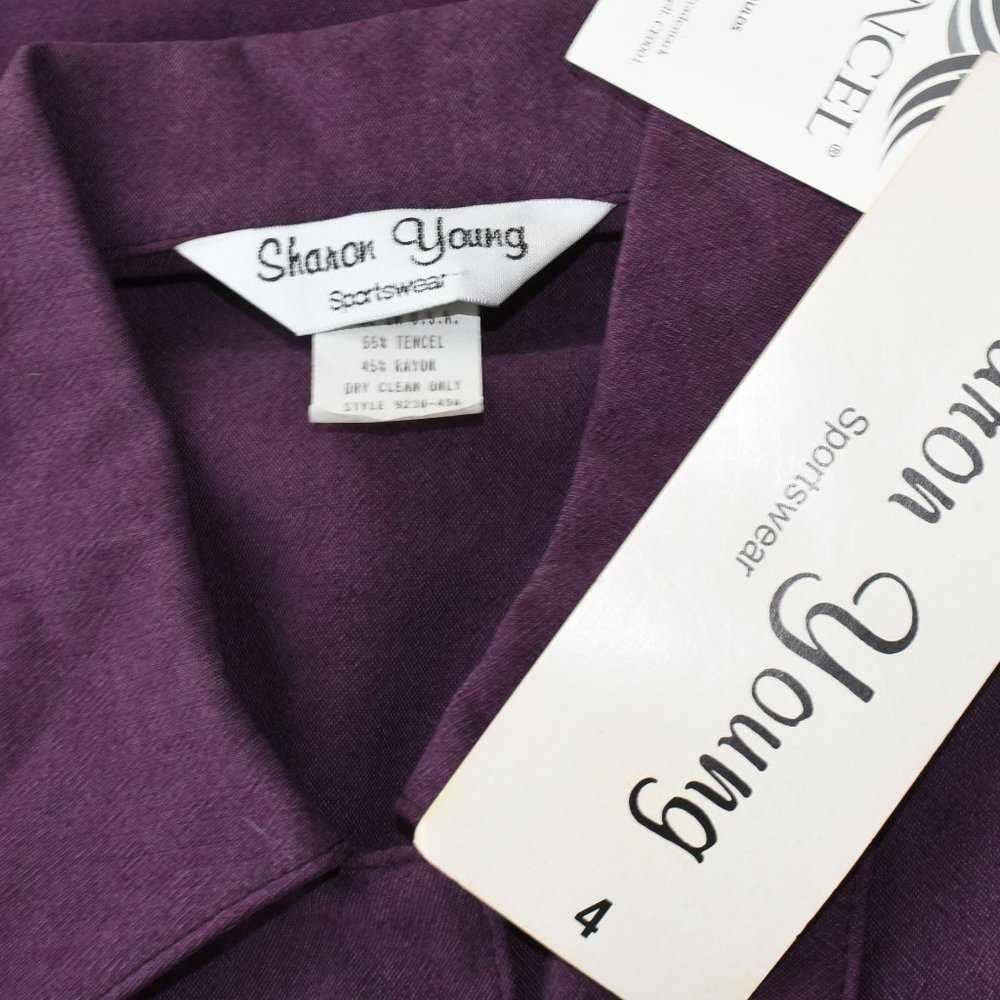 Sharon Young Purple Blouse NWT - Picture 3 of 3